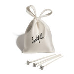 Säckli mit 10 Baumwolldochten für Kerzensand und Kerzenschnee – nachhaltige Kerzendochte im Stoffbeutel von Schtill Schweiz
